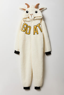Youth 3D Goat Sherpa Onesie