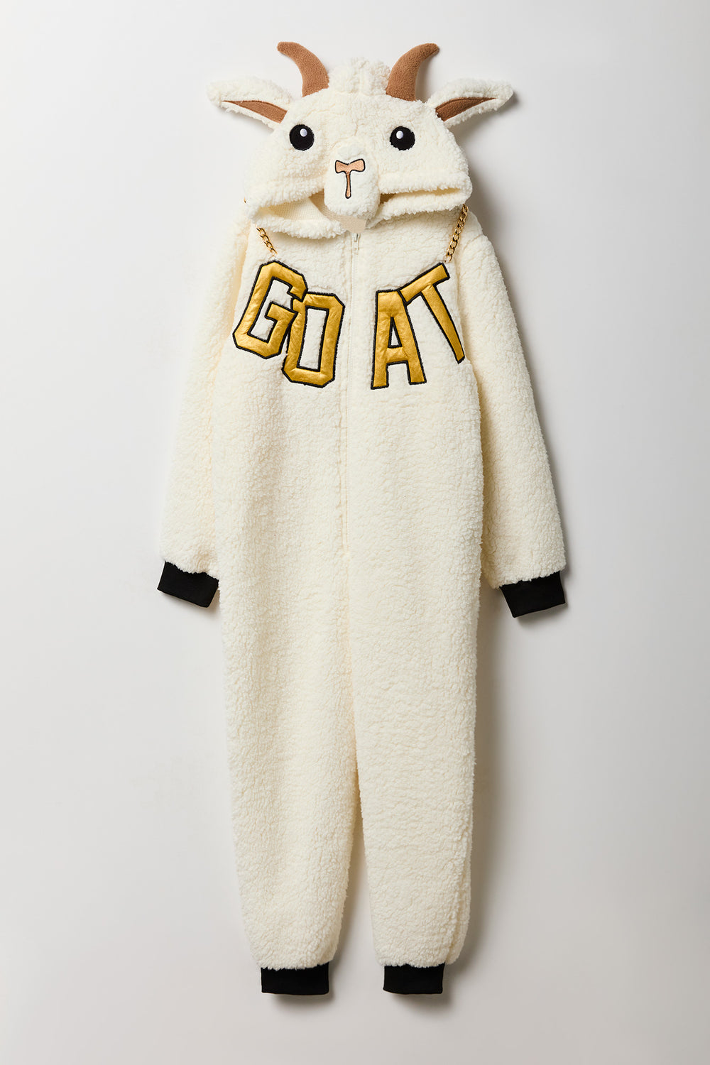 Youth 3D Goat Sherpa Onesie Youth 3D Goat Sherpa Onesie