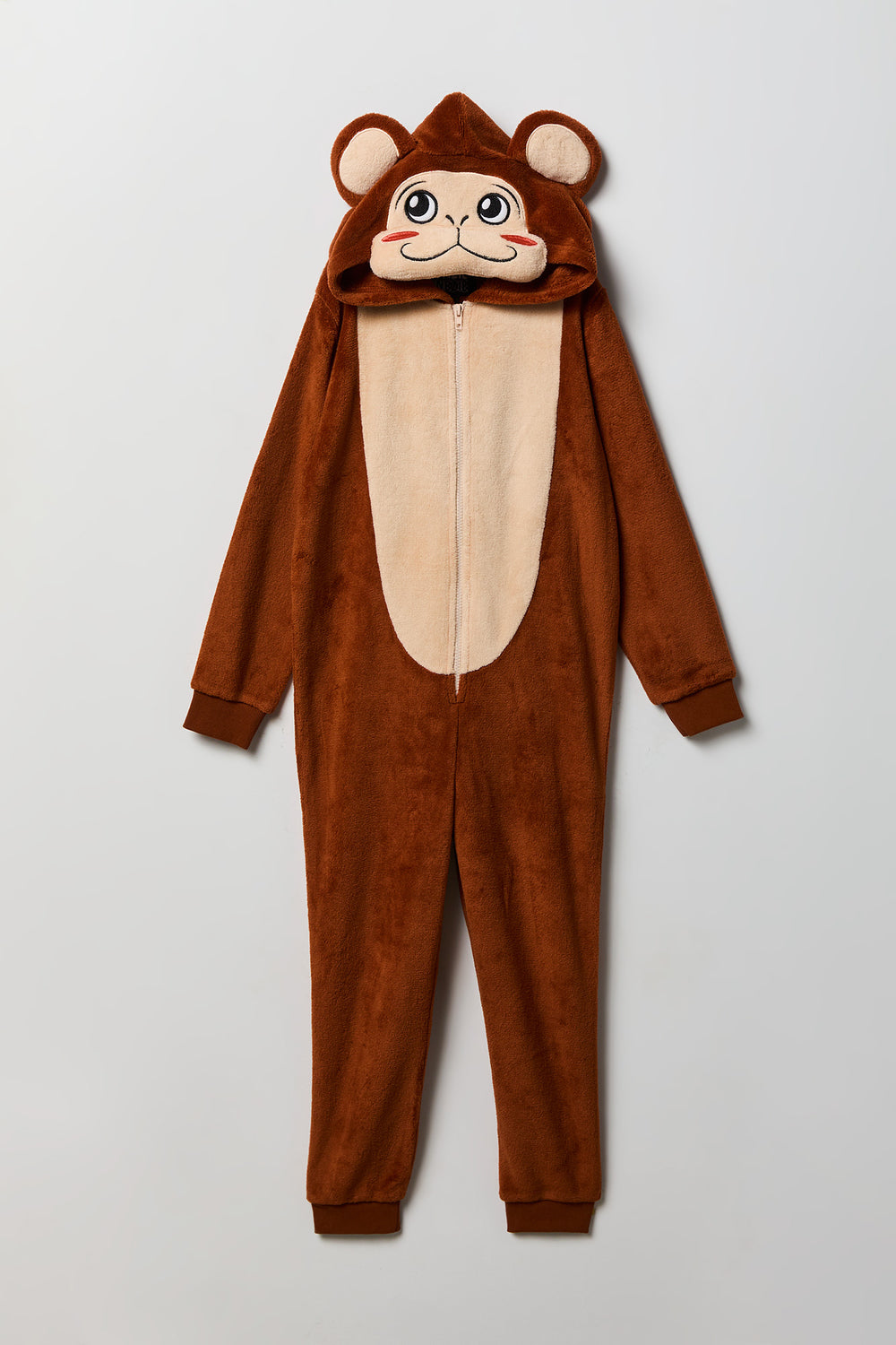 Youth 3D Monkey Plush Onesie Youth 3D Monkey Plush Onesie