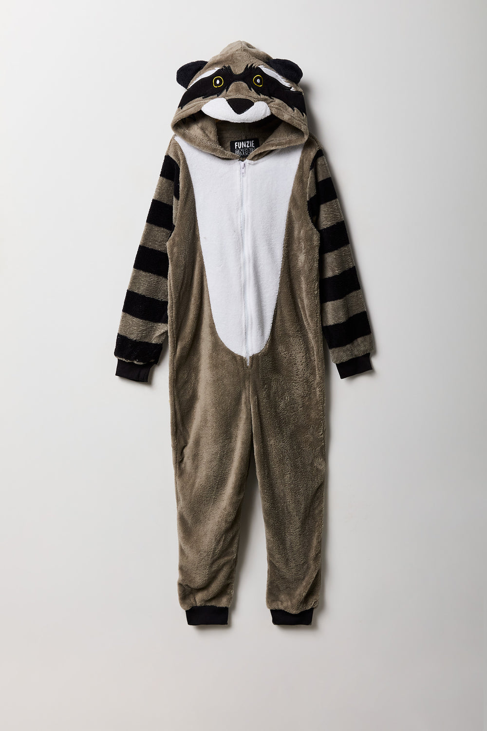 Youth 3D Raccoon Plush Onesie Youth 3D Raccoon Plush Onesie