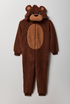 Youth 3D Bear Sherpa Onesie