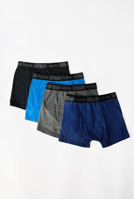Youth Cotton Boxer Briefs 4-Pack
