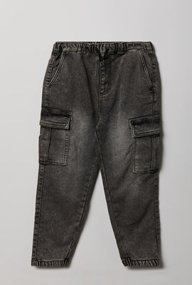 Youth Denim Cargo Joggers