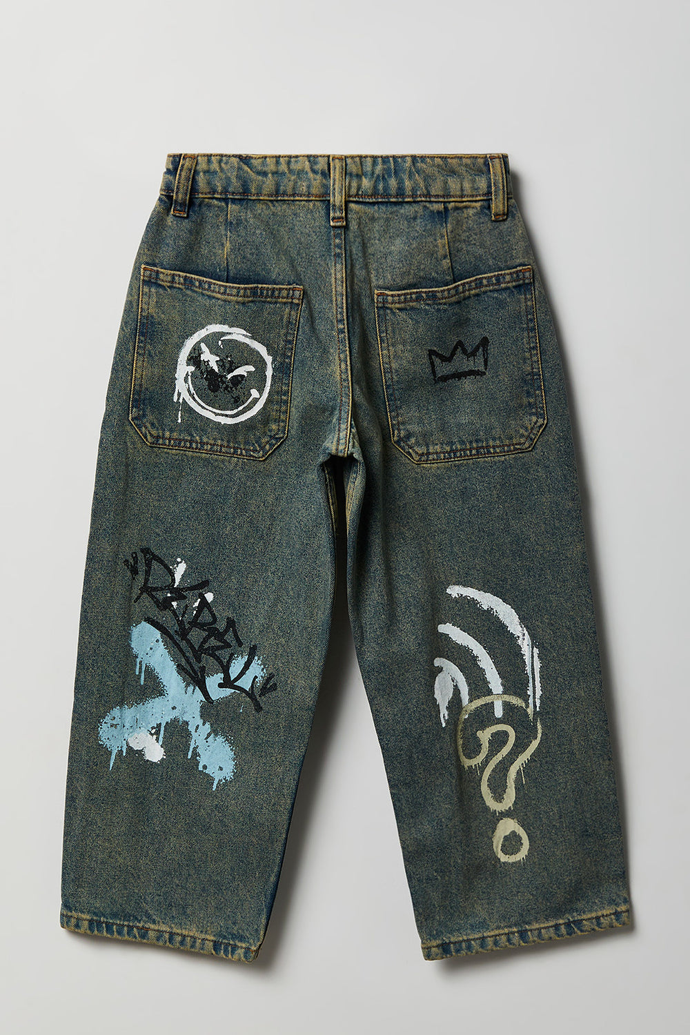 Jean ample à motifs graffiti junior Jean ample à motifs graffiti junior