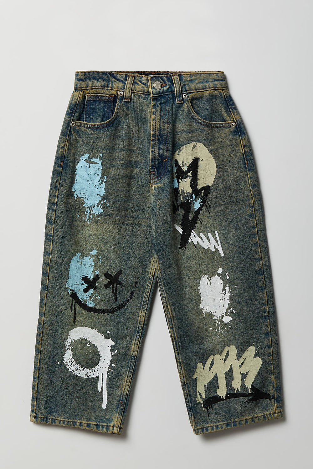 Jean ample à motifs graffiti junior Jean ample à motifs graffiti junior