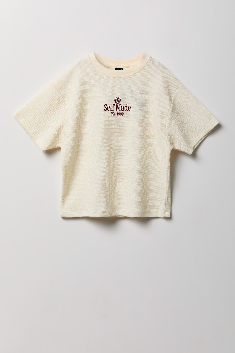 Youth Self Made Embroidered Boxy Tee Youth Self Made Embroidered Boxy Tee
