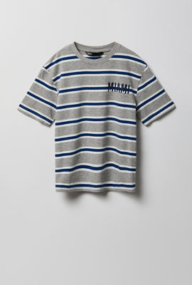 T-shirt à rayures et imprimé graphique junior