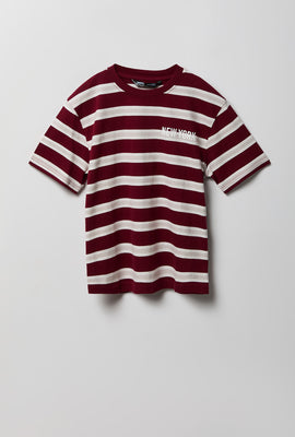 T-shirt à rayures et imprimé graphique junior