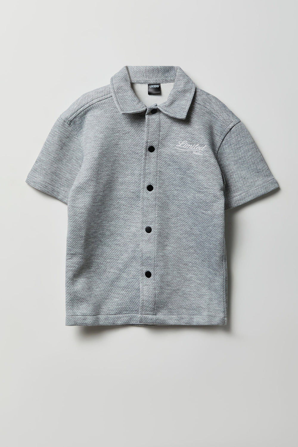 Youth Textured Boxy Button-Up Shirt Youth Textured Boxy Button-Up Shirt