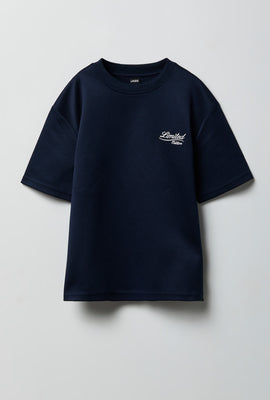 Youth Textured Embroidered Tee