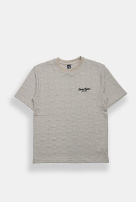 Youth Embroidered Jaquard Tee