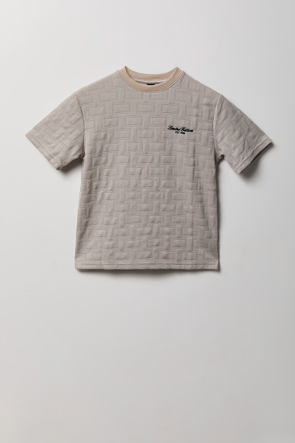 T-shirt brodé en tissu jacquard junior T-shirt brodé en tissu jacquard junior