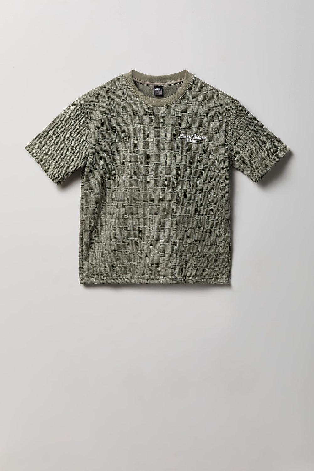Youth Embroidered Jaquard Tee Youth Embroidered Jaquard Tee