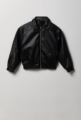 Veste aviateur en similicuir junior