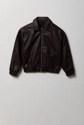 Veste aviateur en similicuir junior