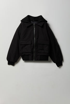 Youth Hooded Bomber Jacket