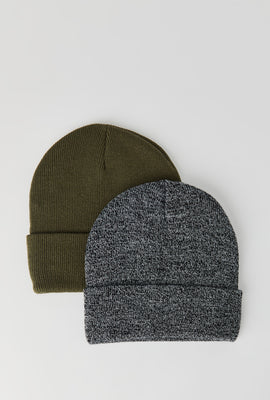 Tuques en tricot junior paquet de 2