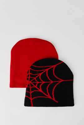 Tuques en tricot junior paquet de 2