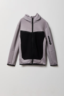 Youth Scuba Colour Block Zip-Up Hoodie