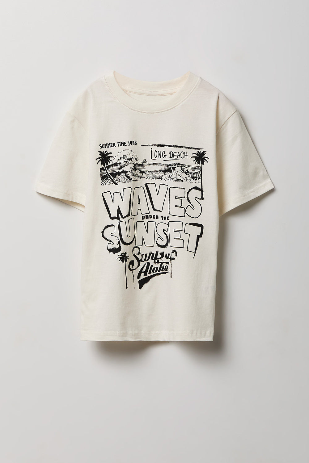 Youth Long Beach Waves Sunset Graphic Tee Youth Long Beach Waves Sunset Graphic Tee