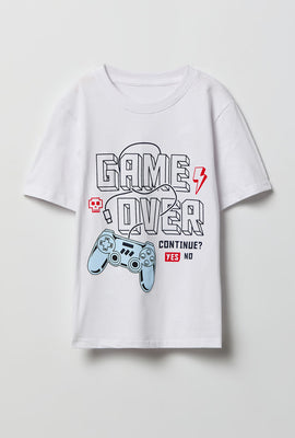 T-shirt imprimé Game Over junior