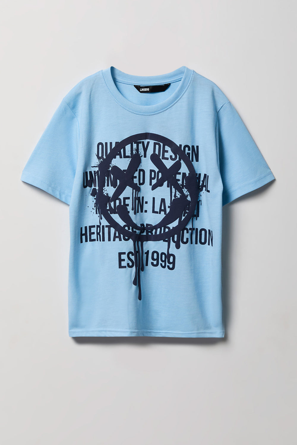 T-shirt imprimé visage souriant en relief junior T-shirt imprimé visage souriant en relief junior