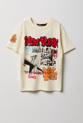 T-shirt imprimé photo style graffiti junior