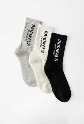 chaussettes mi-mollet Originals junior paquet de 3