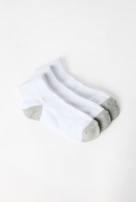 Youth Graphic Quarter Socks 3-Pack