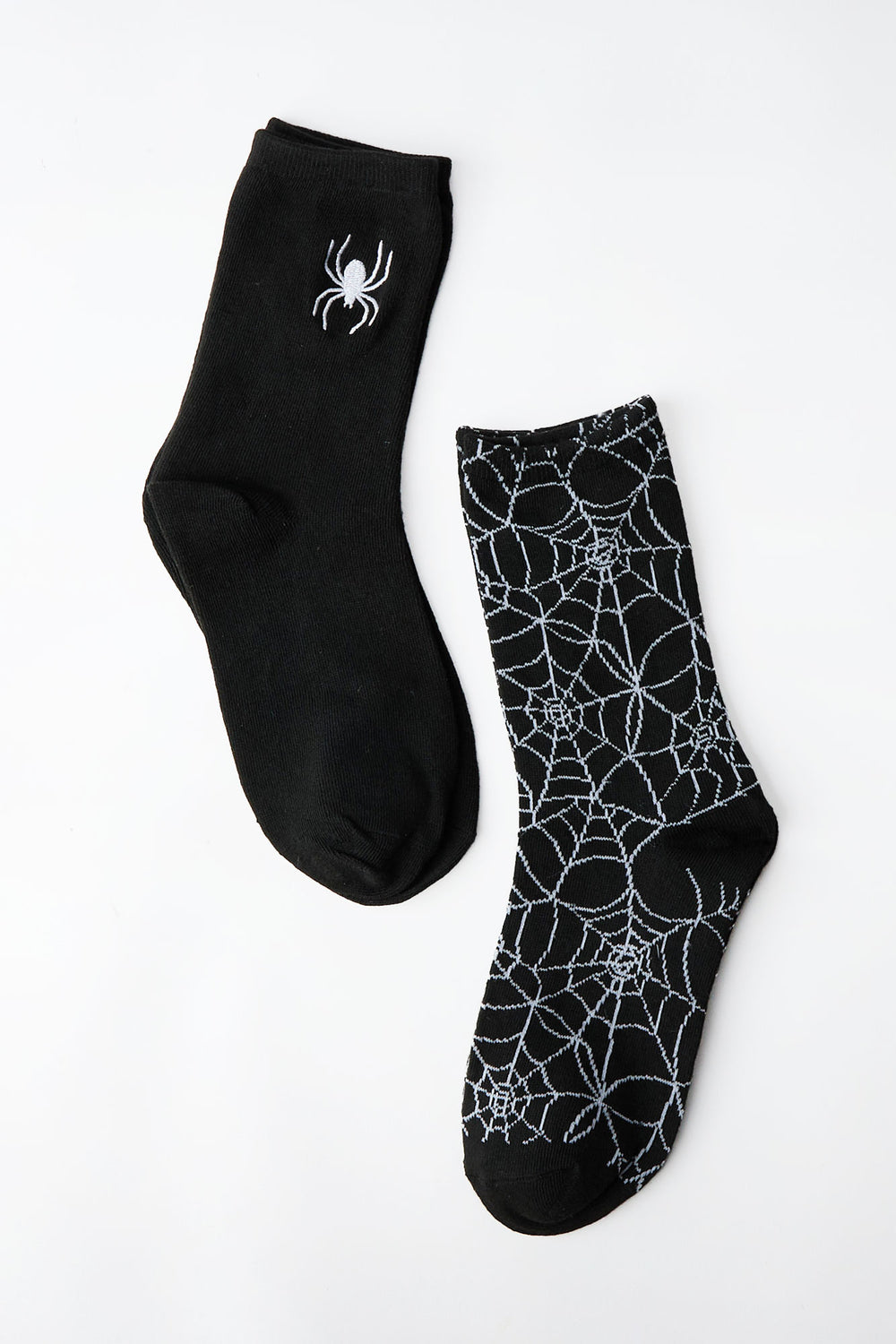Youth Halloween Spider & Web Graphic Crew Socks 2-Pack Youth Halloween Spider & Web Graphic Crew Socks 2-Pack
