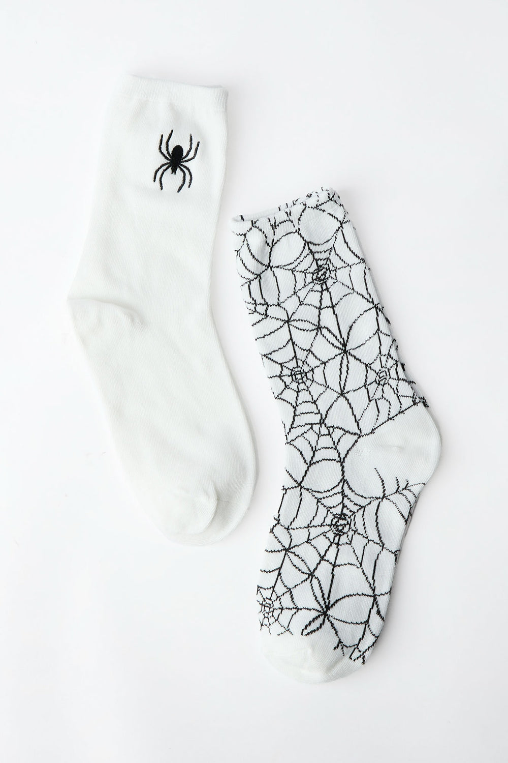 Youth Halloween Spider & Web Graphic Crew Socks 2-Pack Youth Halloween Spider & Web Graphic Crew Socks 2-Pack