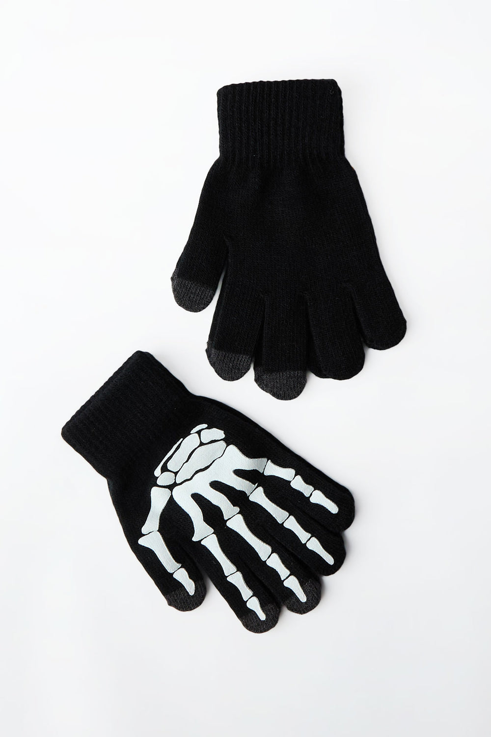 Youth Halloween Skeleton Glow-In-The-Dark Gloves 2-Pack Youth Halloween Skeleton Glow-In-The-Dark Gloves 2-Pack