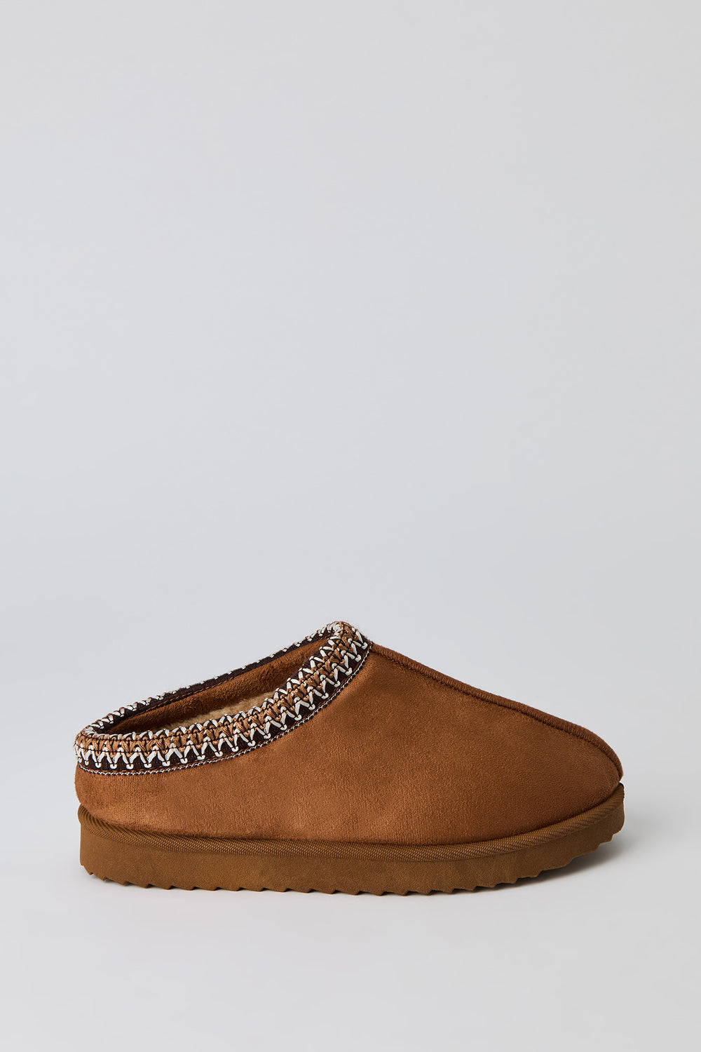 Youth Faux-Suede Embroidered Slippers Youth Faux-Suede Embroidered Slippers