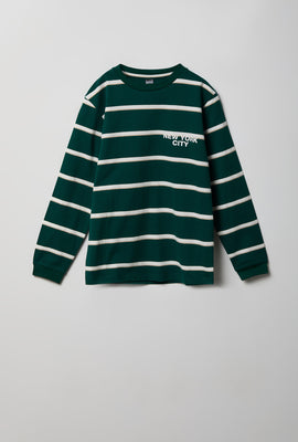 Youth Graphic Striped Long Sleeve Tee