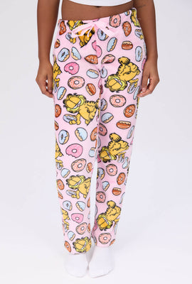 Bas de pyjama en peluche imprimé Garfield