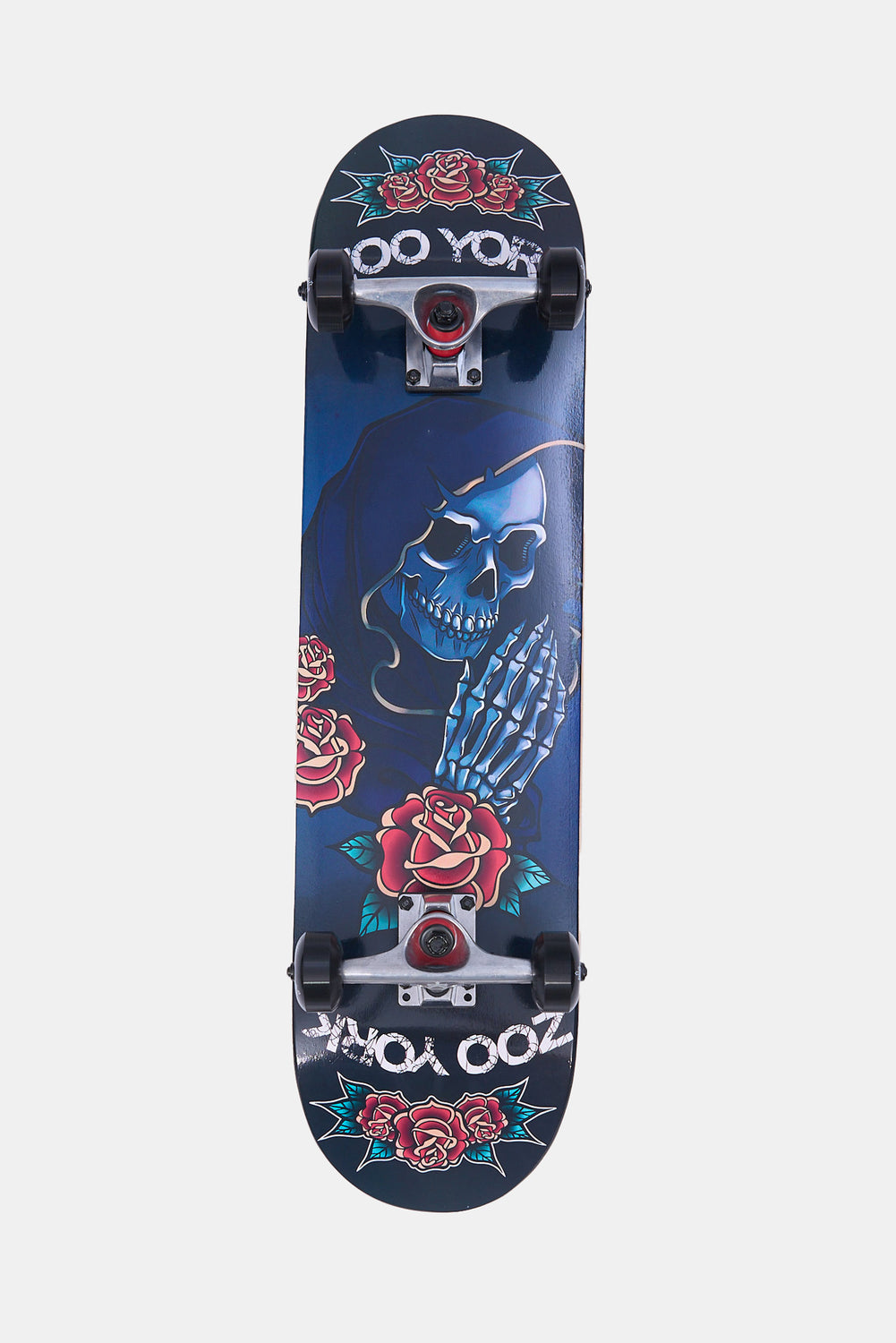 Zoo York Skeleton & Roses Skateboard 7.75