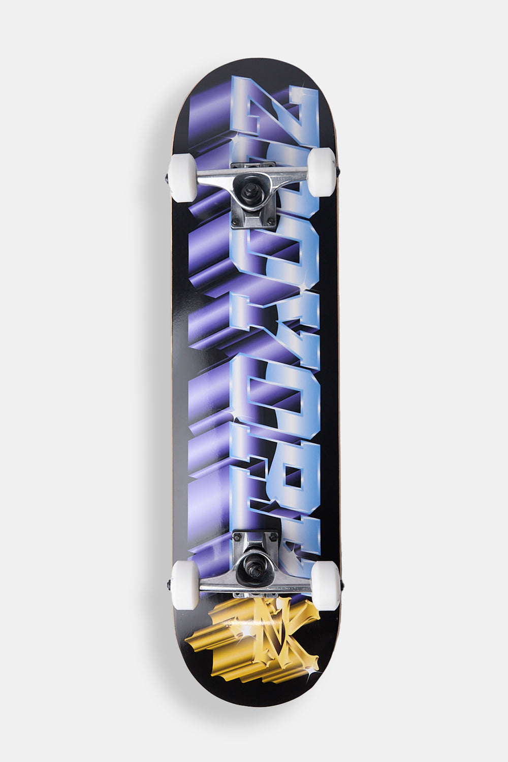 Skateboard imprimé logo 3D métallique Zoo York 7.75