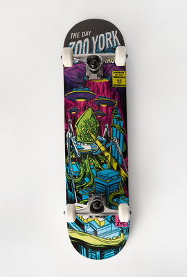 Planche à roulette motif attaque d'aliens Zoo York 7.75