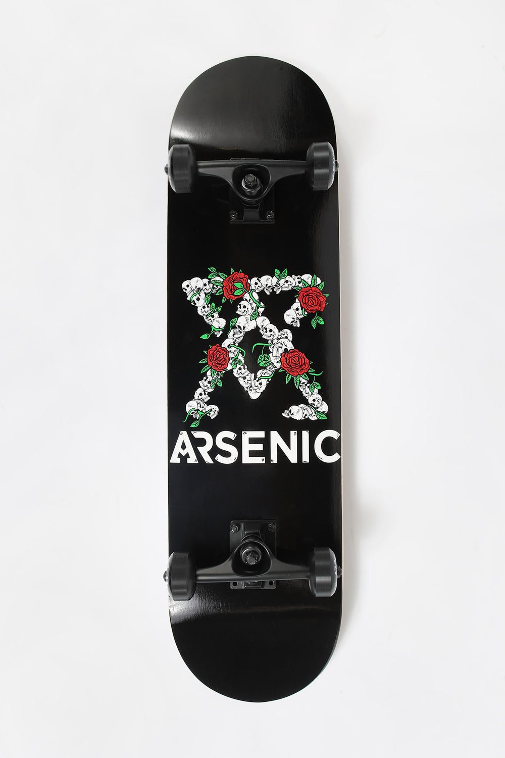 Skateboard Imprimé Crânes & Roses Arsenic 8