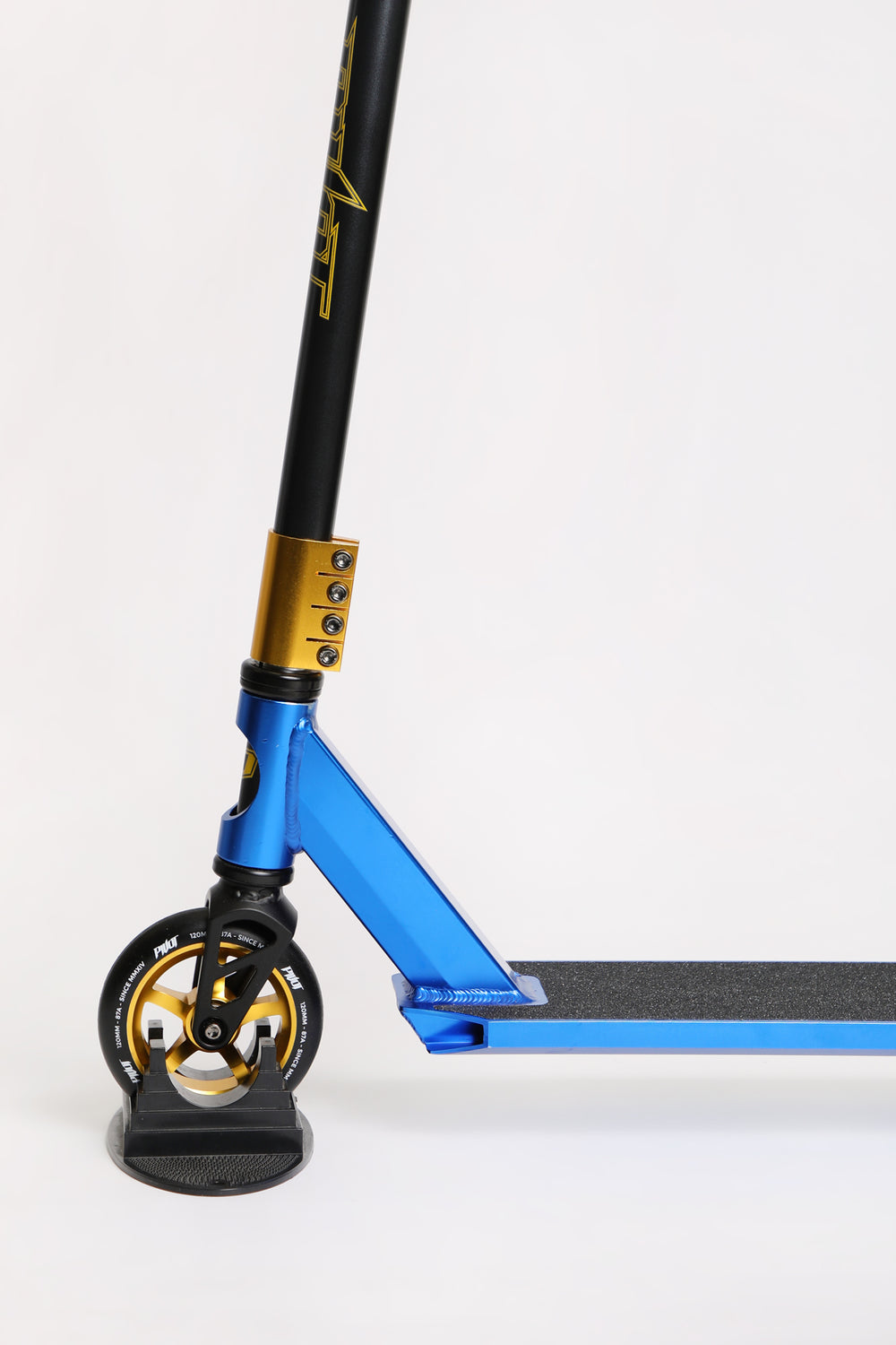 Trottinette Pivot X-Park bleue et dorée Trottinette Pivot X-Park bleue et dorée