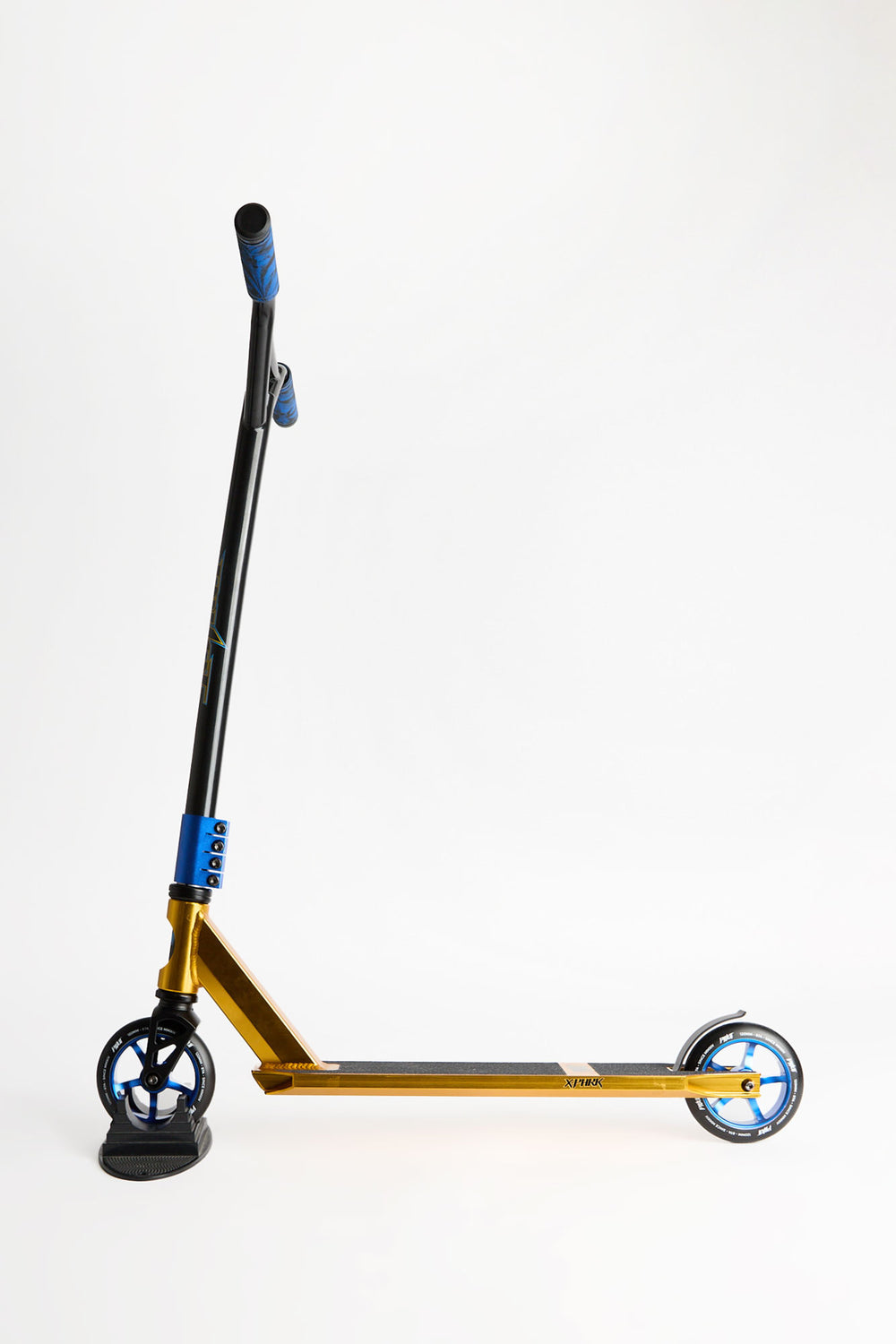 Trottinette Pivot X-Park dorée et bleue Trottinette Pivot X-Park dorée et bleue