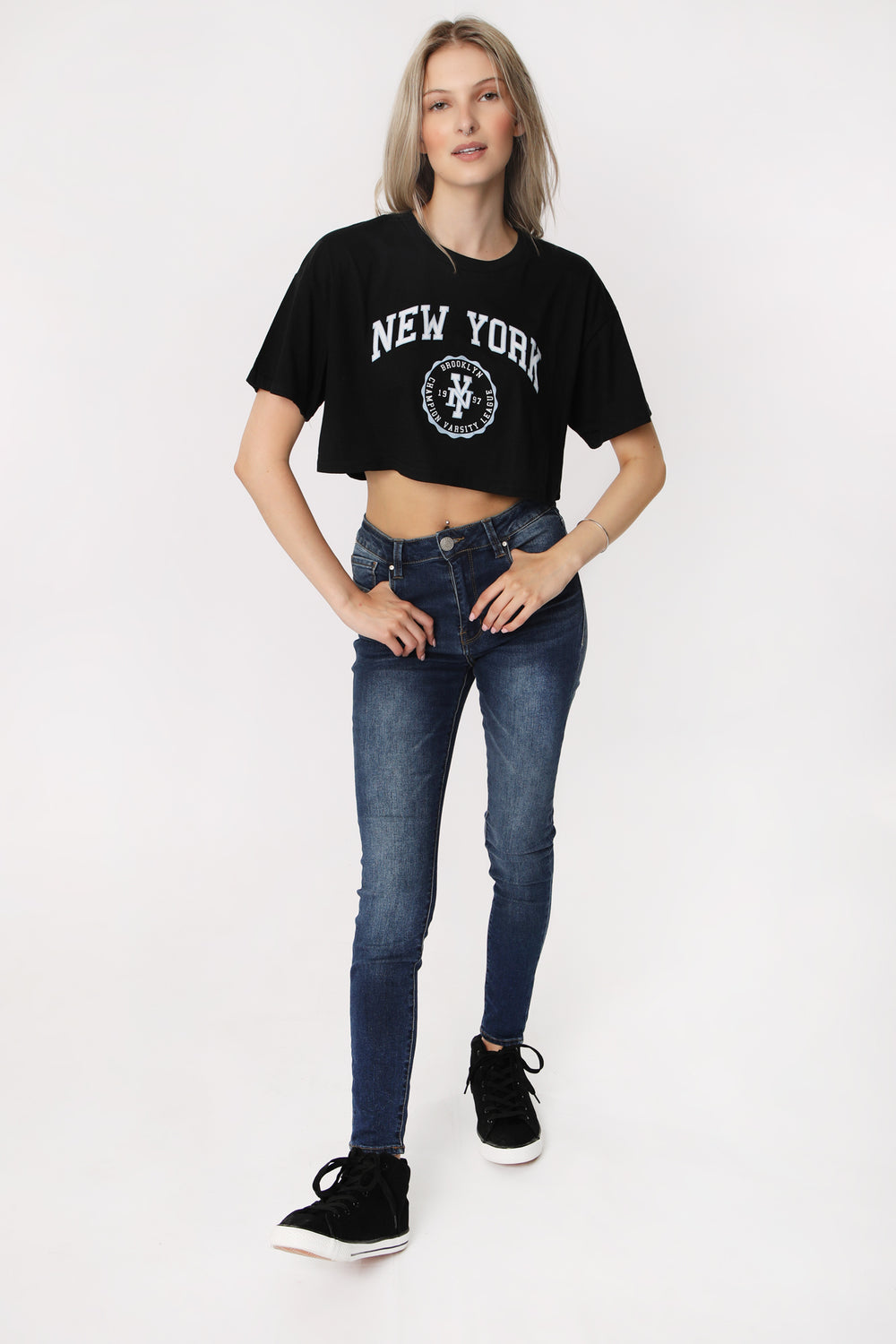 Womens New York Cropped Tee Womens New York Cropped Tee