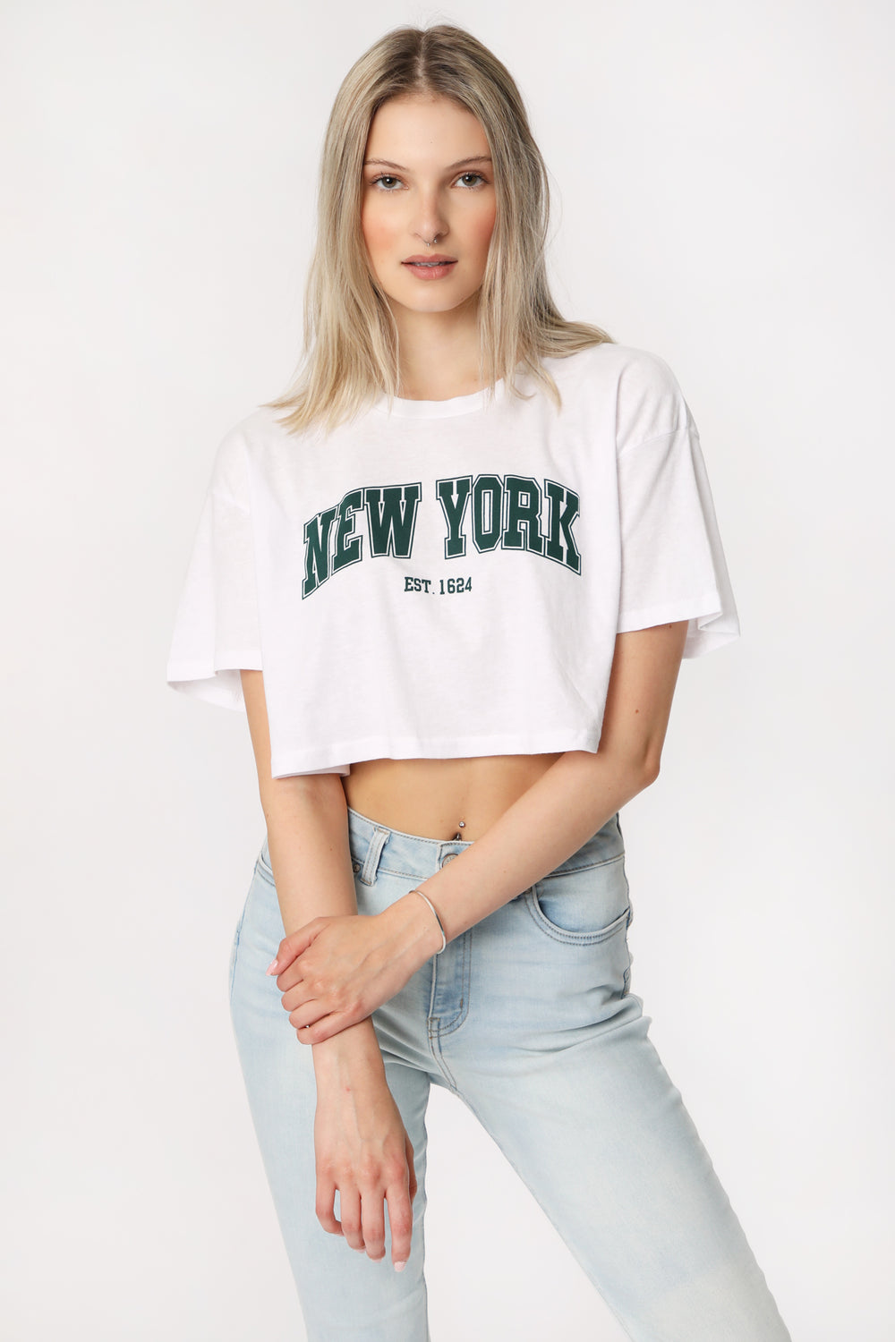 T-Shirt Court Imprimé New York Femme T-Shirt Court Imprimé New York Femme