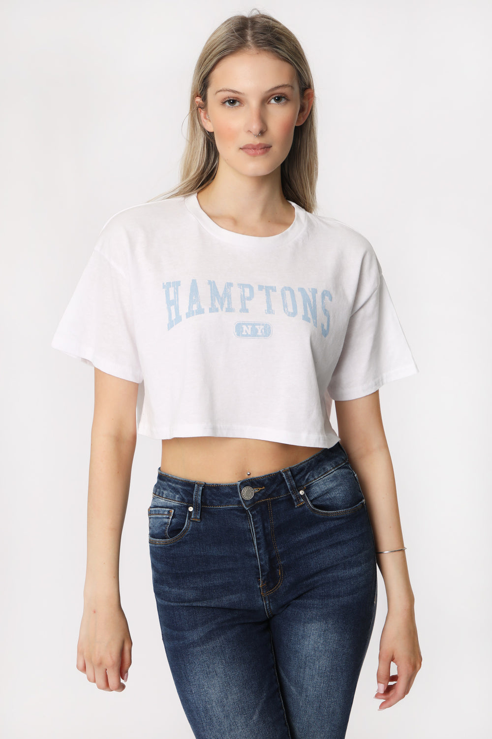 T-Shirt Court Imprimé Hamptons Femme T-Shirt Court Imprimé Hamptons Femme