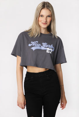 T-Shirt Court Imprimé 27 New York Femme