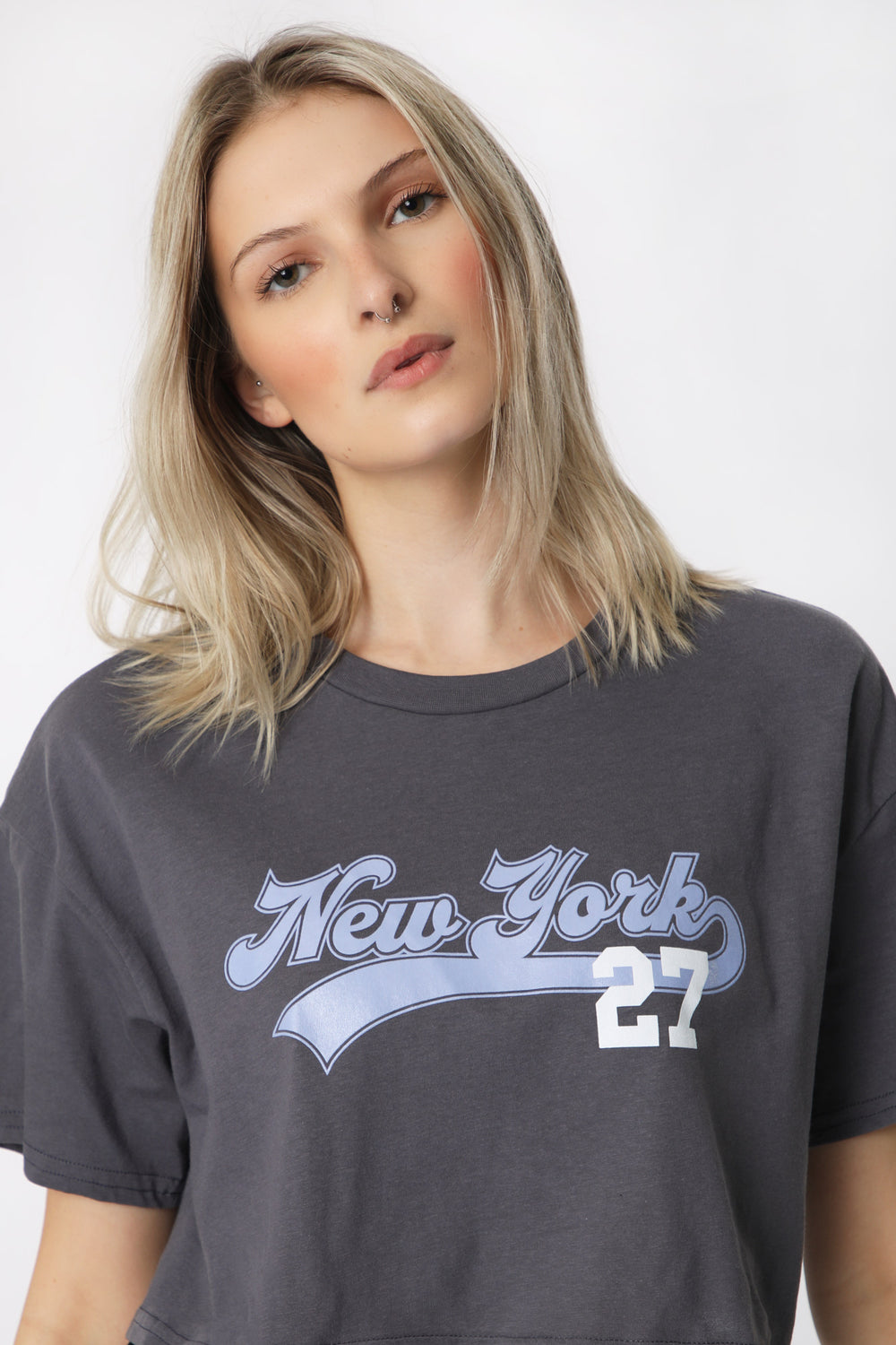 Womens New York 27 Cropped Tee Womens New York 27 Cropped Tee