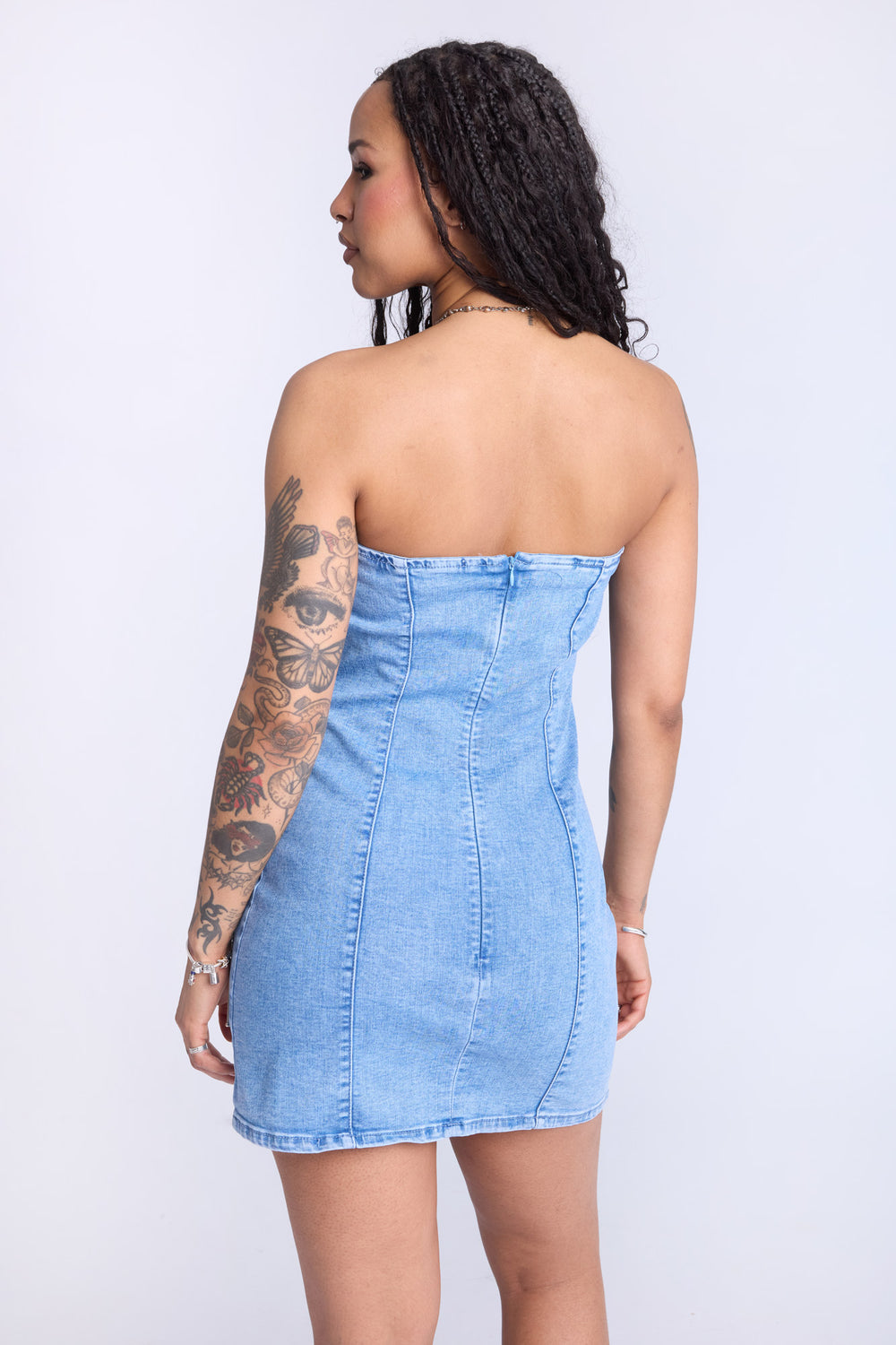 Mini robe en denim Mini robe en denim