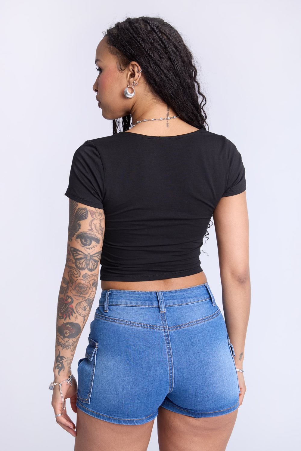 Cropped Square Neck Tee Cropped Square Neck Tee