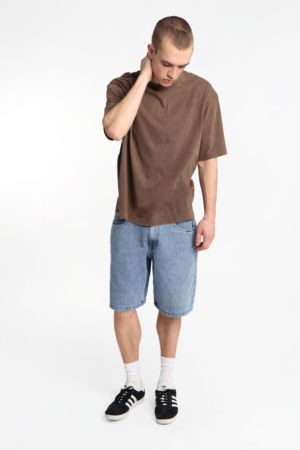 Ford Motor Co. Detroit Embroidered Loose Denim Shorts Ford Motor Co. Detroit Embroidered Loose Denim Shorts