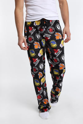 Pantalon pyjama en molleton soyeux imprimé Logos NBA